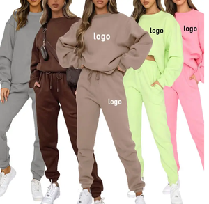 เสื้อสเวตเตอร์คอตตอนสำหรับผู้หญิงเสื้อสเวตเตอร์คอตตอนขนาดใหญ่ปักลายคอกลมเสื้อสเวตเตอร์คอกลมมีฮู้ดกำหนดโลโก้ได้ตาม100% - Product Image 6