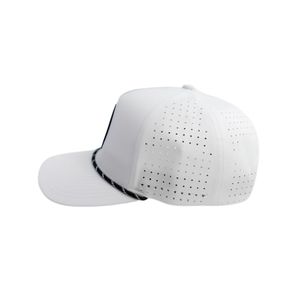 Lightweight Performance Golf <b>Cap</b> with Rope Custom Rubber Logo Laser Cut Holes Breathable Quick Dry <b>Snapback</b> Hat for Golf Wear - Product Image 3