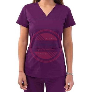 Customized Wholesale Nurse Hospital Uniforms Medical <b>Scrub</b> Top Medical Top - Product Image 5