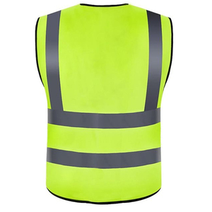 Veste de travail de sécurité réfléchissante pour hommes, en tissu tricoté 100% polyester haute visibilité, pour travaux de construction, avec logo personnalisé - Product Image 2