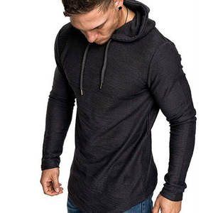 Mens Fashion Athletic <b>Hoodies</b> Sport Solid Color Fleece Pullover <b>Hoody</b> - Product Image 2