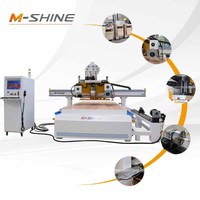 Fresadora CNC de 4 Ejes 1530, Máquina de Grabado y Tallado de Madera con ATC para Fabricación de Muebles, Puertas de Gabinete, Fresado y Carpintería