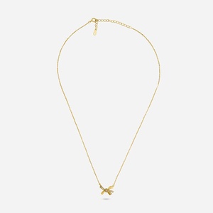 92.5 Silver <b>Necklace</b> 194212 18K Gold & Rhodium Plated Channel Setting Inlay Trendy Religious Style Link Chain for Wedding & Gift - Product Image 4