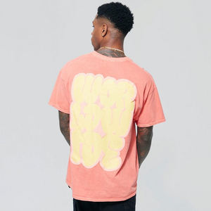 Nueva Camiseta Gruesa de Algodón Pesado con Logotipo Personalizado, Ropa Urbana para Hombre, Cuello Redondo, Lisa, Estampada, con Logotipo Personalizado para Camisetas de Hombre - Product Image 2