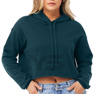 Sudadera con capucha corta de gran tamaño para mujer de alta calidad, sudadera gruesa con capucha para otoño e invierno, sudaderas con capucha personalizadas informales sueltas para mujer - Product Image 4