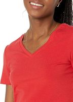 T-shirt pour femme 100 % coton, coupe ajustée, col en V, manches courtes, style décontracté d'été, couleur unie, respirant, vente en gros, fourni par l'usine