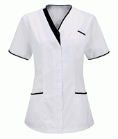 Propre Logo Étiquette Marque À La Mode Élégant Tuniques Scrubs Ensembles Costumes Tops Femmes Extensible Doux Spa Salon De Beauté Infirmière Uniformes