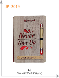 Wooden Notebook Journal <b>Diary</b> Office Employee Gift with Thermal Binding Premium Paper Quality for Better Readability - Product Image 6