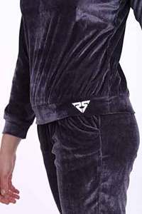 ชุดวอร์มกำมะหยี่สำหรับผู้หญิง โลโก้สั่งทำได้ เสื้อสเวตเชิ้ตและกางเกงขายาวกำมะหยี่ ชุดวอร์มสำหรับวิ่งออกกำลังกาย ชุดวอร์มกำมะหยี่สำหรับผู้หญิง - Product Image 2