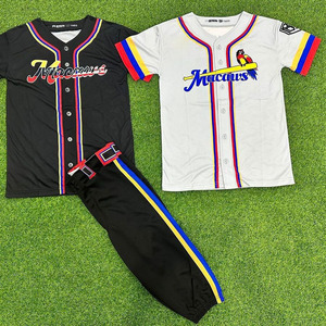 เสื้อเบสบอลเยาวชนโพลีเอสเตอร์สำหรับทุกเพศเสื้อกีฬาเสื้อพิมพ์ซับลิเมชัน100% งาน OEM ตามสั่ง - Product Image 6