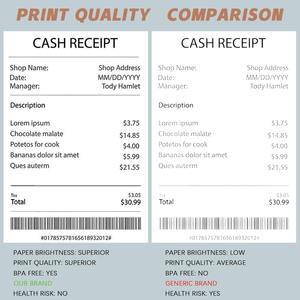 מחיר נמוך 57*50 מ "מ עמיד למים bpa נייר תרמי בחינם עבור pos מזומנים קופה קופה קופה קופה - Product Image 4