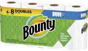 Serviettes en papier Bounty Select A Size, blanches, 12 rouleaux doubles |   Serviettes en papier Bounty Quick Size 12 rouleaux familiaux 30 rouleaux réguliers - Product Image 2