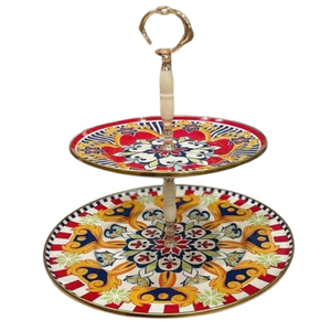 <b>Set</b> of 2 Red Color Iron Metal <b>Cake</b> <b>Stand</b> Resin Epoxy Mold Decorative <b>Cake</b> <b>Stand</b> for Serving <b>Cake</b> & Cupcake - Product Image 4