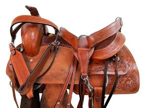 Selle de course Western en cuir véritable de qualité supérieure pour l'équitation - Product Image 2