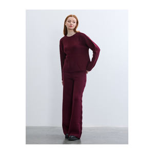 T-shirt à col montant à motif torsadé, design élégant de pull - Product Image 3