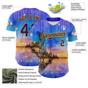Venta al por mayor de Jersey de béisbol auténtico proveedor a granel Tejido ligero transpirable resistente a la humedad costura construida para partidos - Product Image 6