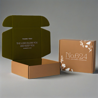 Boîte d'expédition en carton ondulé brun kraft 30 cm personnalisée biodégradable écologique imperméable en carton rigide sérigraphié éponge