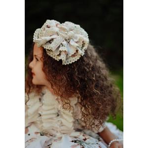 Abito da sera da ragazza con Design speciale, coronato, abito Vintage con dettagli floreali