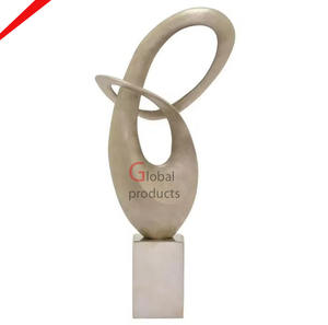 Look créatif objet décoratif en acier inoxydable métal fini argent pour bureau d'hôtel à domicile - Product Image 1