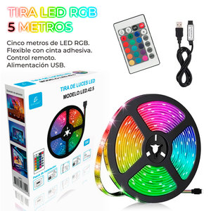 Striscia LED RGB 5050 Lunga 10M con IC WS2812B, Sorgente LED SMD2835 6000K CCT, PCB Nero, Controllo Remoto e Vocale, Tipo Articolo: Strisce LED - Product Image 2