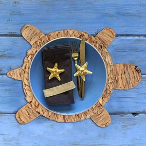 แผ่นรองผักตบชวารูปเต่าเสื่อทอเป็นมิตรต่อสิ่งแวดล้อม - Product Image 6