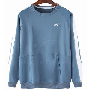 Sudadera Personalizada al por Mayor para Hombre, Cuello Redondo, Diseño Sólido, Tela de Forro Polar, Transpirable, Ecológica, Informal, de Invierno, Poliéster/Algodón - Product Image 1