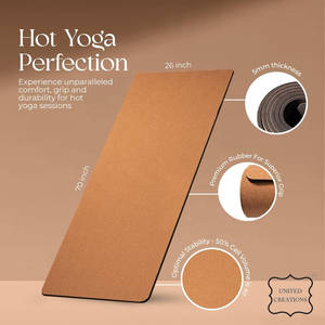 Giá Rẻ Giá Bền Thêm Dày Hot Nút Chai Yoga Mat 70 ''X 26' X 6Mm Cao Su Tự Nhiên Yoga Mat Cho Các Bài Tập Cho Yoga Và Pilates - Product Image 5