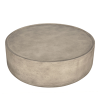 Table basse ronde en fibro-ciment décorative moderne de haute qualité avec logo personnalisé, mobilier d'extérieur pour hôtel et villa