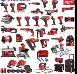 Achetez-en 10, obtenez-en 5 gratuits pour le kit combiné sans fil MilwaukeeS 2695-34 / 2896-26 M18 FUEL 18V 34 pièces, batterie lithium-ion - Product Image 1
