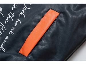 แจ็กเก็ตเบสบอลสำหรับผู้ชายเสื้อแจ็กเก็ตกันหนาวแบบลำลองปกตั้งมีหลายสี - Product Image 5