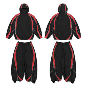 Ensembles coupe-vent personnalisés avec finition délavée à l'acide, design streetwear hiver à capuche, personnalisation complète et impression de logo de marque - Product Image 5