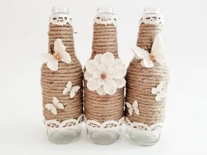 Eco Friendly Custom Logo Printed Holiday Jute <b>Bottle</b> Elegant For Home Hotel Decor Usage In Wholesale Cheap price Jute <b>Bottle</b> - Product Image 3