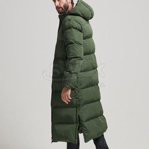 Parkas Largas con Capucha de Nuevo Diseño para Hombre, Mangas Largas, Cierre Completo, Parkas Largas para Hombre en Venta - Product Image 3