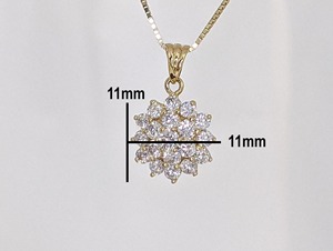 สร้อยคอจี้เพชรโมอิสซาไนต์ทรงกลมแบบปรับแต่งได้ พร้อมดีไซน์ดอกไม้ทอง 14k แฟชั่นสำหรับผู้หญิงในราคาประหยัด - Product Image 6