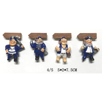 Cadeau de voyage peint à la main avec logo personnalisé Norvège Danemark Statue de pirate suédois Aimant en résine 3D de pirate Souvenirs Aimant de réfrigérateur