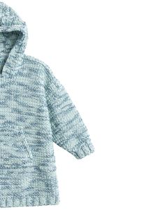 Suéter de Punto con Capucha Azul para Mujer, Jersey Holgado de Manga Larga para Invierno, Tejido Grueso, Cálido y Acogedor, Estilo Casual Urbano, Talla Grande - Product Image 3