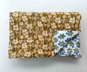 Edredón Queen de Algodón con Estampado Floral Teñido a Mano, Estilo California, Cálido para Invierno - Product Image 3