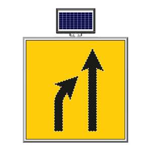 Solar-powered Road Studs 100x100cm White Reflectors Left to Right - Product Image 1