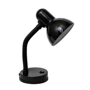 Vente populaire fabriquée en inde au prix de gros lampe de bureau de luxe de style moderne noir de 13 pouces pour le bureau, la maison et la salle de lecture