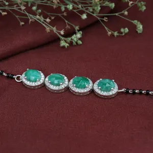 Bracelet en argent tibétain pour femmes avec perles et pierres de jade, style classique, cadeau de bijoux - Product Image 4