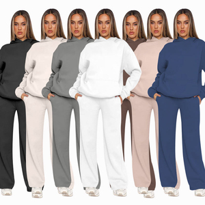 Ensemble de survêtements doublés en polaire respirant décontracté 2 pièces pour femmes - Product Image 6