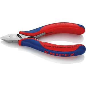 Cortadores Laterales Electrónicos KNIPEX de 115 mm de Longitud, Forma 4, Acabado Pulido Espejo, Mangos Multicomponentes, Cuchillos y Herramientas Premium - Product Image 1