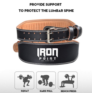 Cinturón de Levantamiento de Pesas Unisex de Cuero, Hebilla Ajustable, Transpirable, Antideslizante, Soporte Lumbar para Entrenamiento de Fuerza y Fitness - Product Image 5
