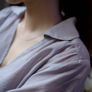 Elegant Sway Fashion Blouses 100% Rayon Woven <b>Linen</b> Cotton Plaid Print Logo Decoration Long Length Voluminous Sleeves Loose - Product Image 4