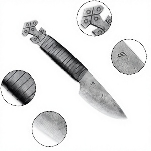Jahangir Enterprise Camping Knife Hand-Forged Stainless Steel Blade Wood Handle Curved/Straight Options Industrial Grade <b>Gift</b> - Product Image 2