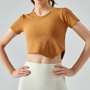 Top Corto de Verano para Mujer, Informal, Ecológico, Cuello Redondo, Manga Corta, 100% Algodón, Personalizable - Product Image 6