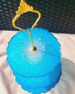 ขาตั้งเค้กเรซิ่นทำมือสำหรับเสิร์ฟเค้ก ขาตั้งขนมและคัพเค้กตกแต่งสำหรับงานแต่งงาน วันเกิด และงานเฉลิมฉลอง - Product Image 2