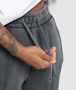 Pantalones Deportivos Casuales para Hombre, 100% Algodón, con Logotipo Personalizado, Lavado Ácido, Cierre con Cordón, Corte Recto - Product Image 6