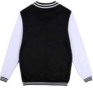 เสื้อแจ็กเก็ตเบสบอลสำหรับผู้ชายเสื้อแจ็กเก็ตแขนเสื้อหนังปักลายโอเวอร์ไซส์ผ้ากำมะหยี่ปักลายสำหรับนักศึกษา - Product Image 5