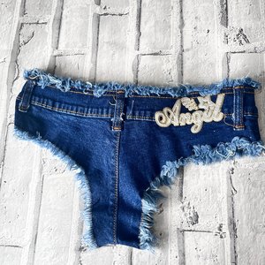 Vintage S Taille Denim Shorts Jeanagers Autre Artisanat Jeans Pantalon Court - Product Image 3